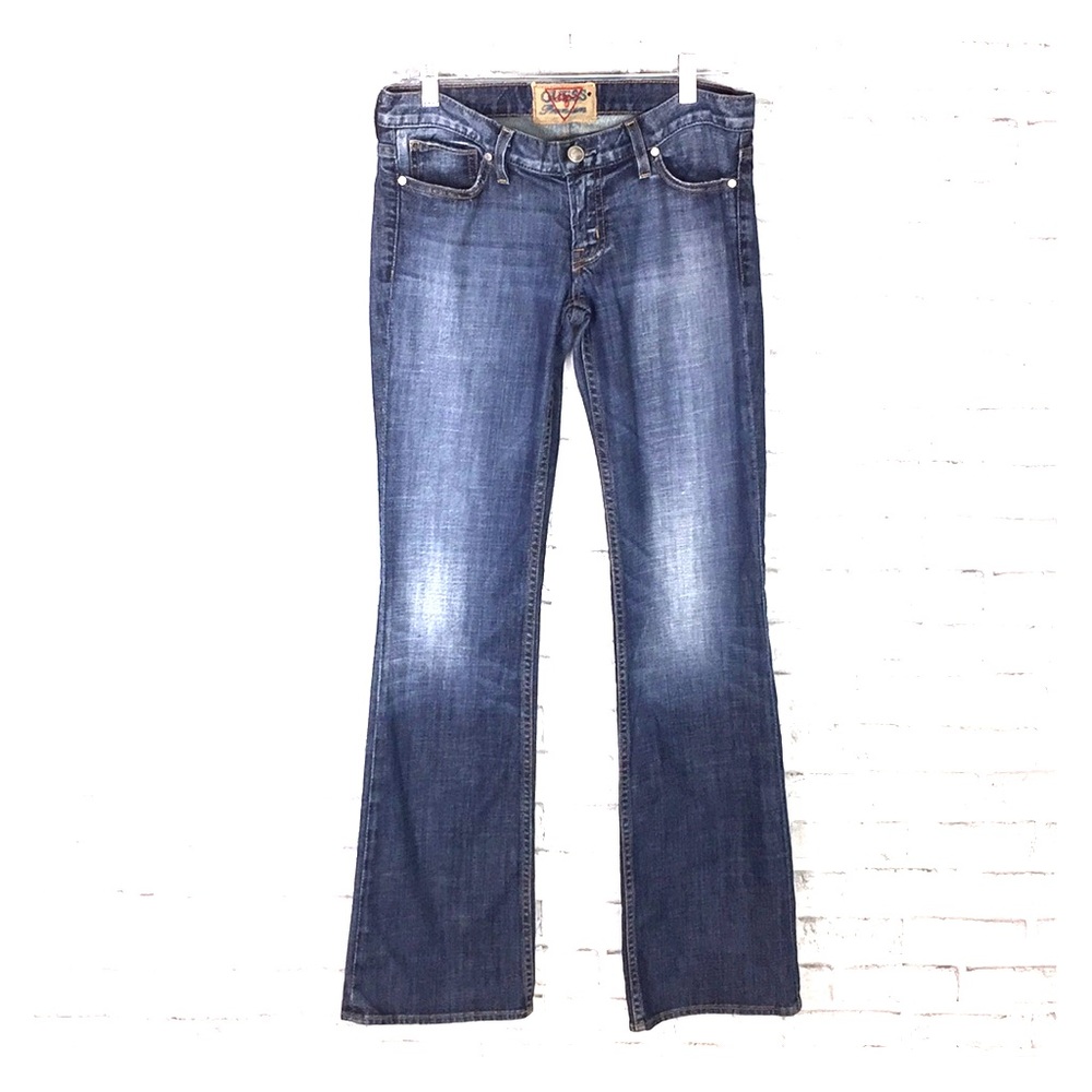 Guess Flare Jeans with floral pockets size 27